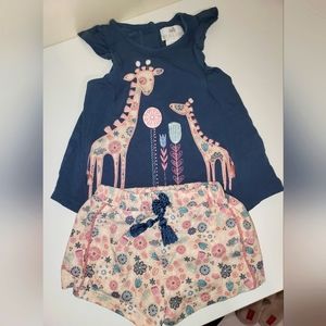 Little girl short set 18 months